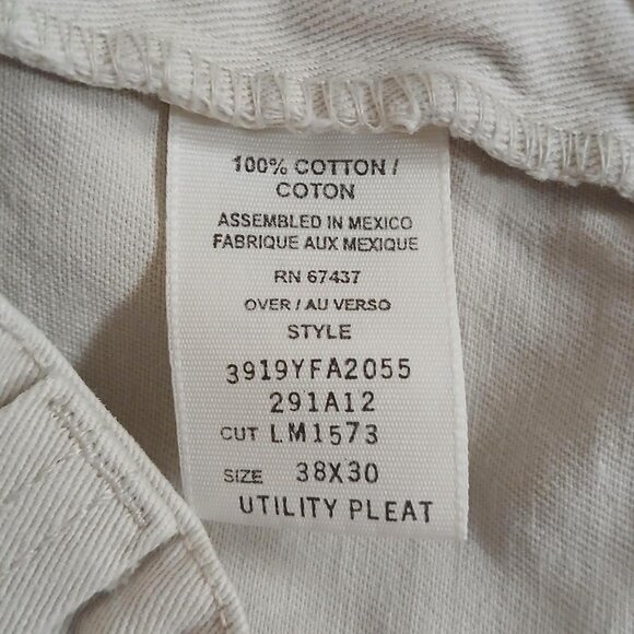 Vintage Polo Ralph Lauren utility pleat light khaki trousers size 38x30 - Picture 3 of 7